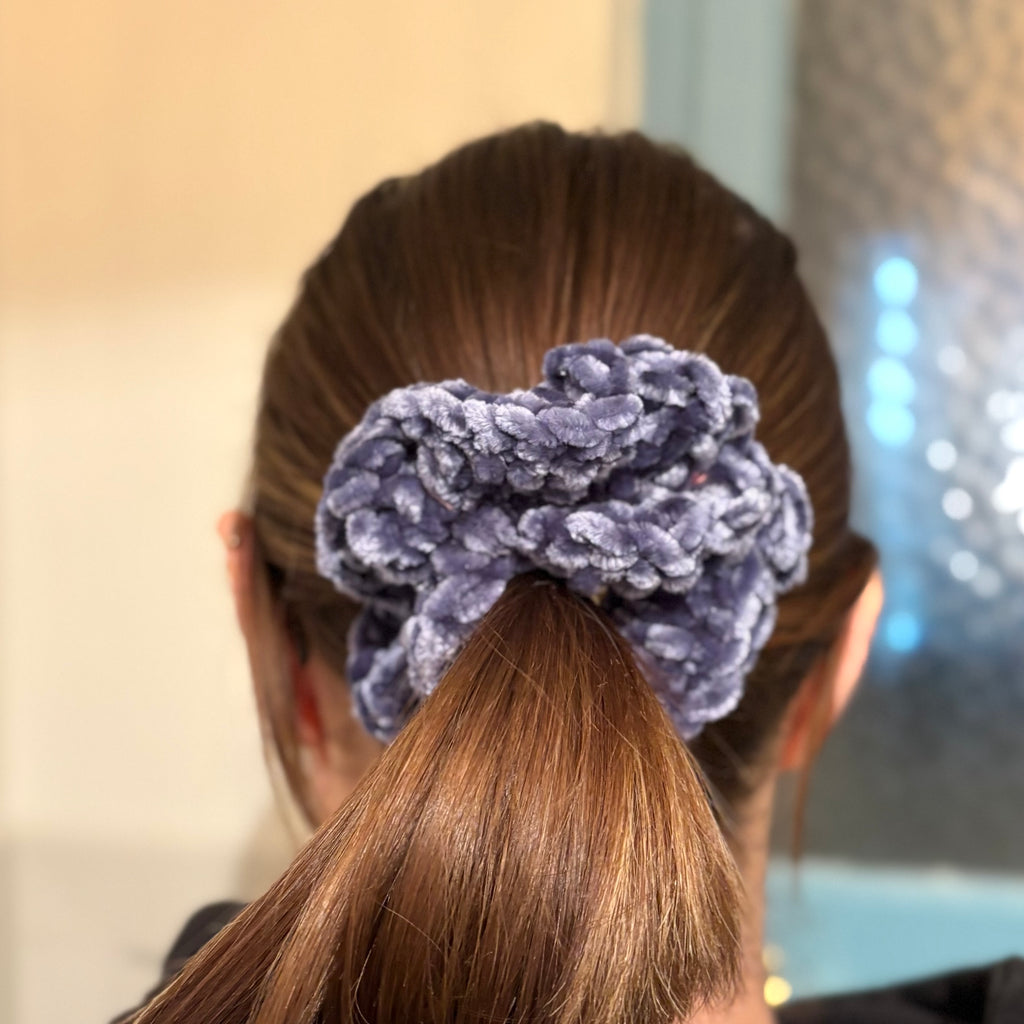 Handmade Velvet Crochet Scrunchie