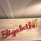 Personalised Knitted Wire Name Sign with Daisy