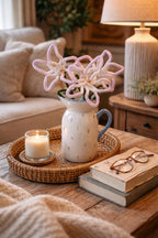 Hand Knitted Wire Lily Bouquet, Forever Floral Art, Mother’s Day Gift