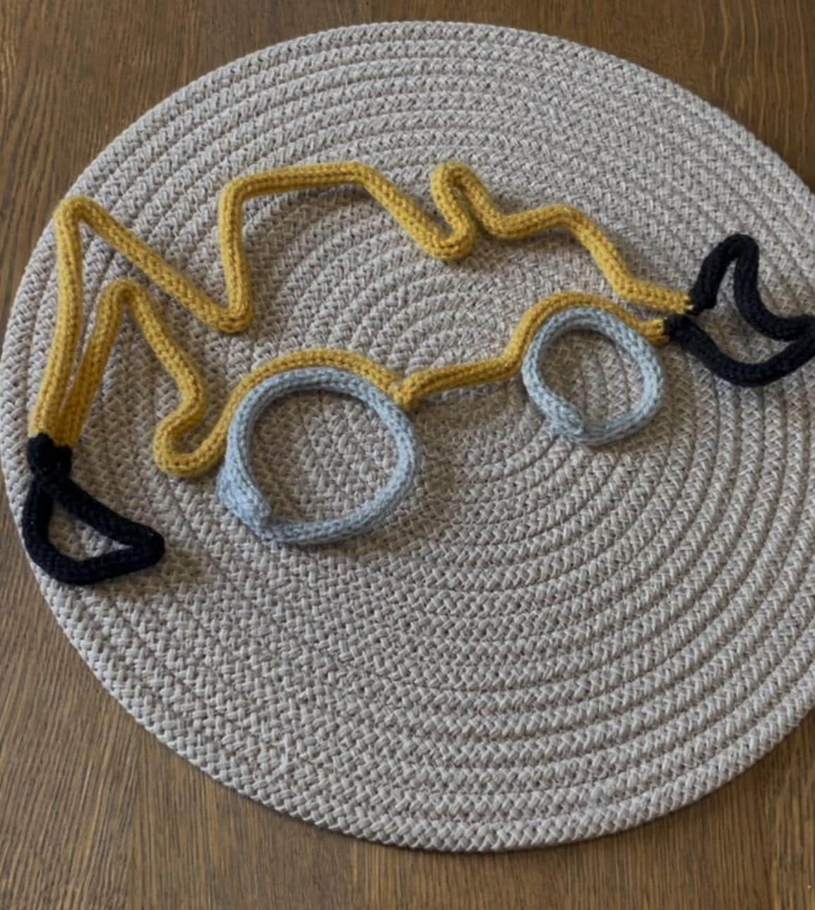 Handmade Knitted Wire Digger Wall Decor - Kids Bedroom Decor