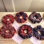 Handmade Velvet Crochet Scrunchie
