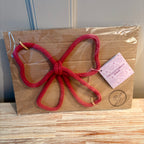 Hand Knitted Wire Bow | Handmade Decorative Bow | Pink Wire Art Bow | Gift Wrapping & Home Décor