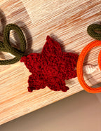 Handmade Knitted Wire Art Autumn Wreath – Personalised Knitted Wire Art with Pumpkin, Maple Leaves & Macramé Border