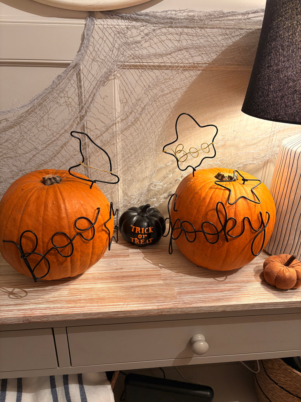 Reusable Halloween Wire Pumpkin Decorating Kit 🎃 | Boo or Spooky Design