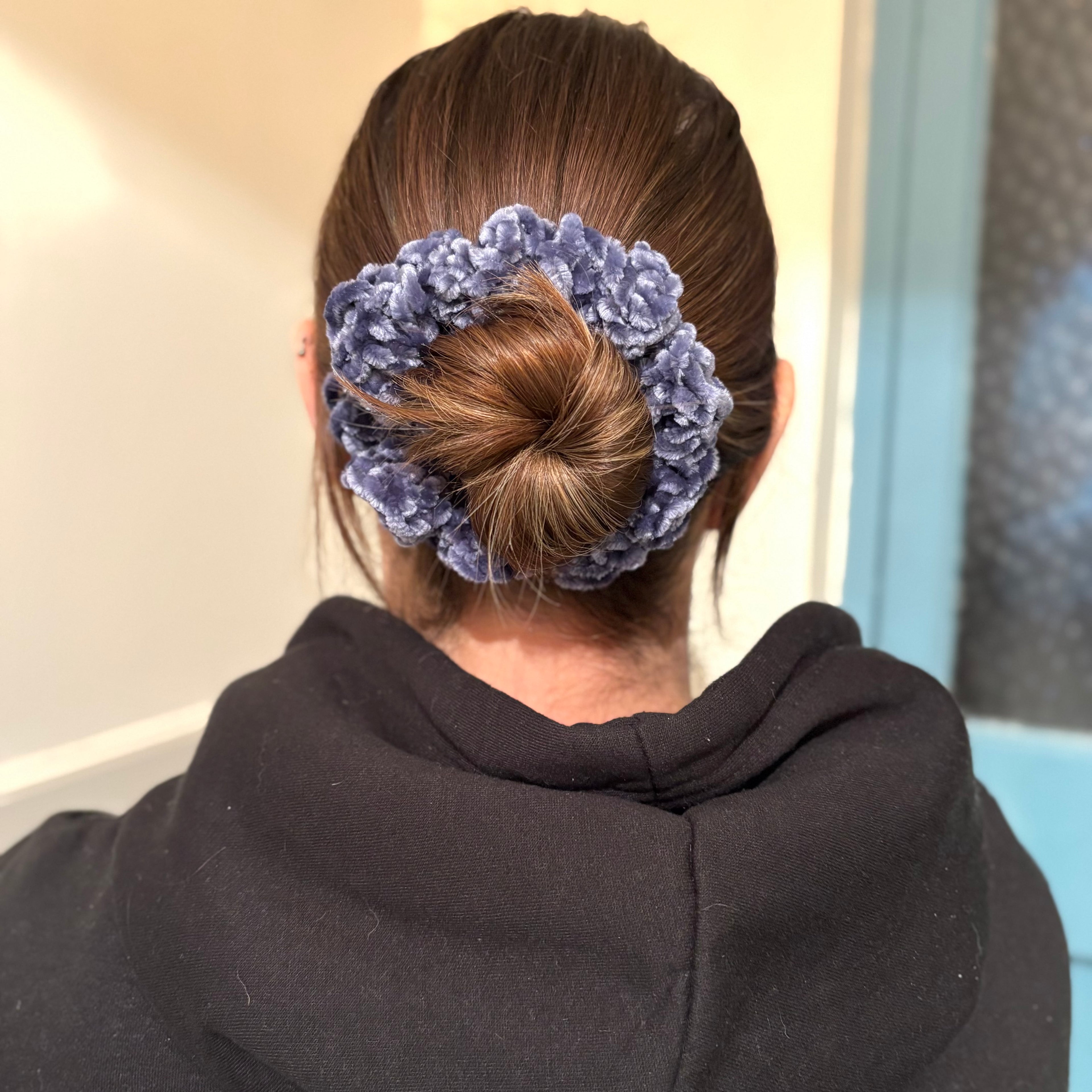 Handmade Velvet Crochet Scrunchie