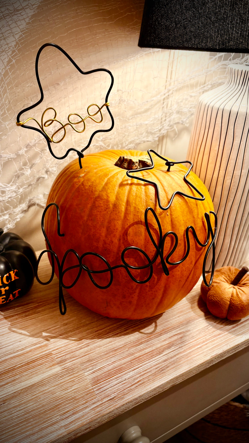 Reusable Halloween Wire Pumpkin Decorating Kit 🎃 | Boo or Spooky Design