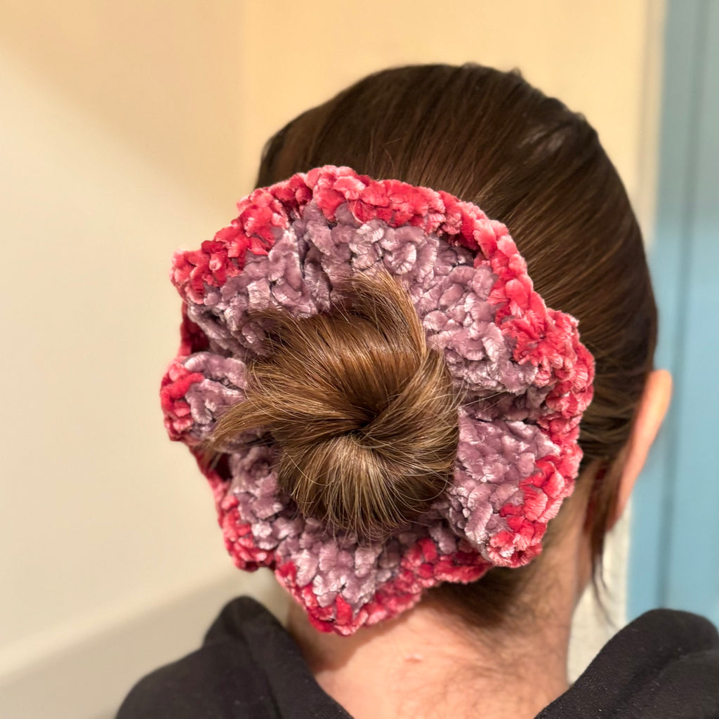 Handmade Velvet Crochet Scrunchie