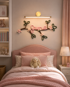 Personalised Name Sign – Handmade Knitted Wire Art Floral Wall Hanging