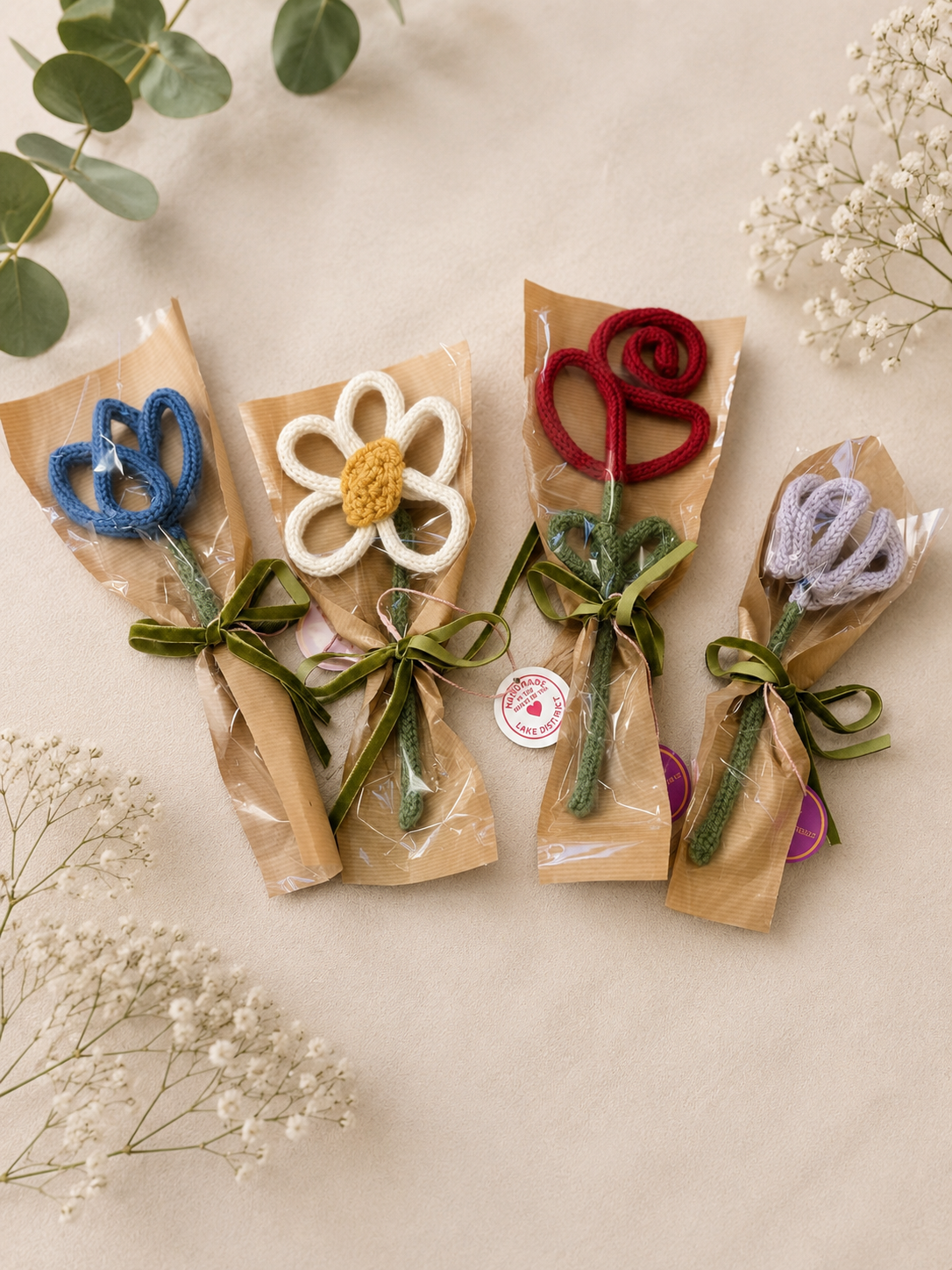 Handmade Knitted Wire Art Flower