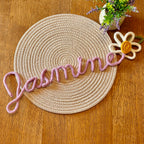 Personalised Knitted Wire Name Sign with Daisy