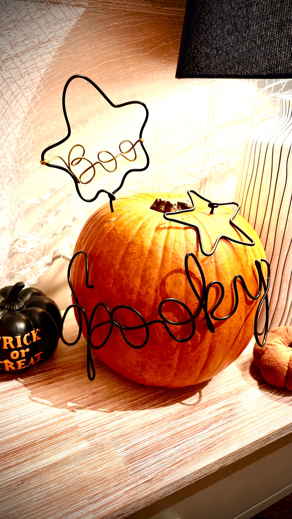 Reusable Halloween Wire Pumpkin Decorating Kit 🎃 | Boo or Spooky Design