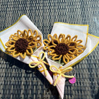 Handmade Knitted Wire Sunflower Bouquet | Forever Flower Gift | Artisan Floral Home Decor | Unique Handmade Gift