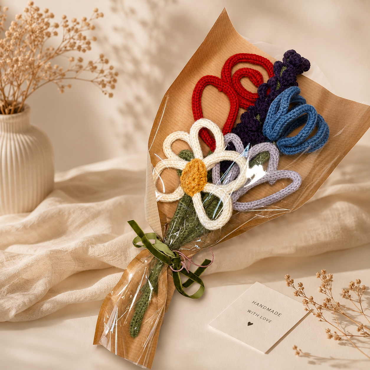Handmade Knitted Wire Art Flower