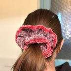 Handmade Velvet Crochet Scrunchie