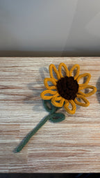 Handmade Knitted Wire Sunflower Bouquet | Forever Flower Gift | Artisan Floral Home Decor | Unique Handmade Gift