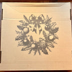 Large Handmade Knitted Wire Art Christmas Wreath - 50cm Merry Christmas Wreath