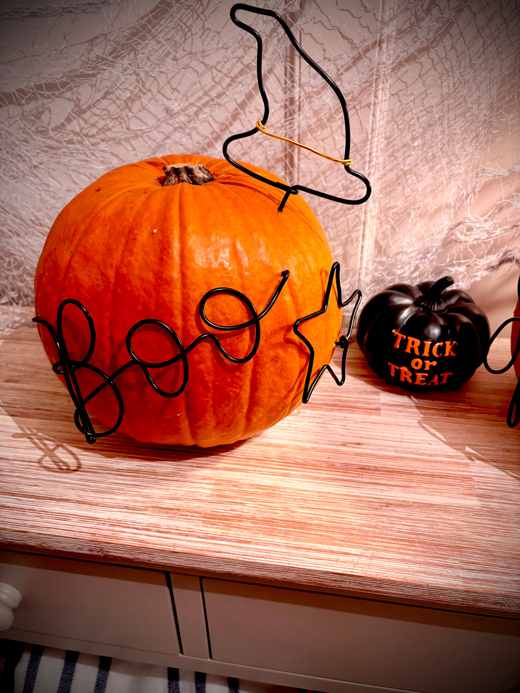 Reusable Halloween Wire Pumpkin Decorating Kit 🎃 | Boo or Spooky Design