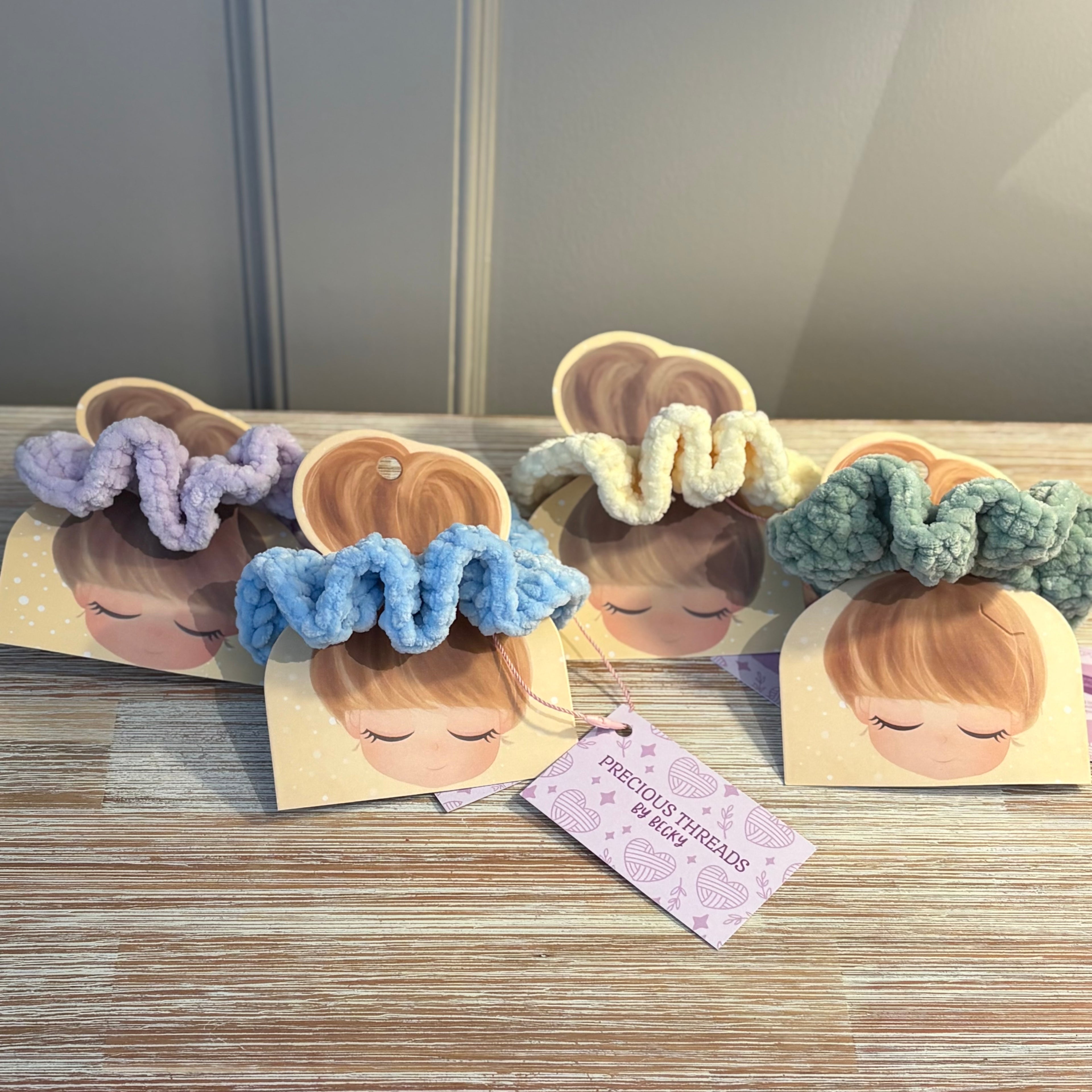 Pastel Crocheted Scunchies