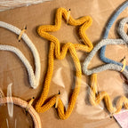 Handmade knitted rocket / Wall decoration / Space themed / Custom-made / Nursery / Baby / Star / Planet / Moon / Rocket