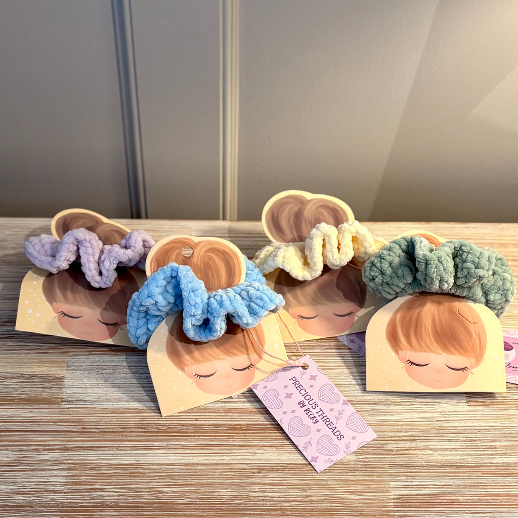 Pastel Crocheted Scunchies