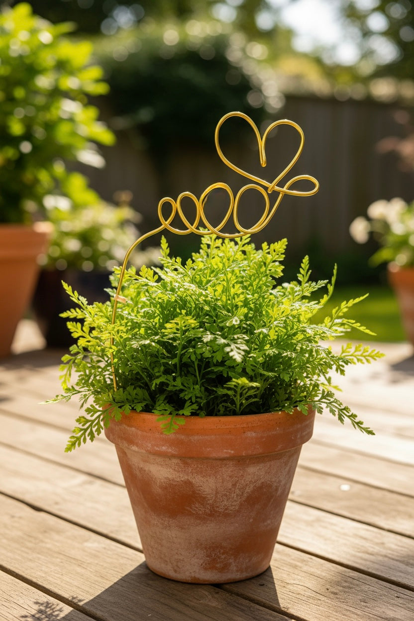 Flower Friend - Wire plant pot decoration - Bee, Flower and Butterfly