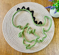 Handmade Knitted Wire Dinosaur Wall Art: Custom Nursery Decor