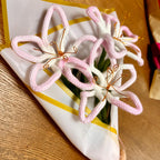Hand Knitted Wire Lily Bouquet, Forever Floral Art, Mother’s Day Gift