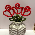 Knitted Wire Art Rose Bouquet: Handmade forever flowers