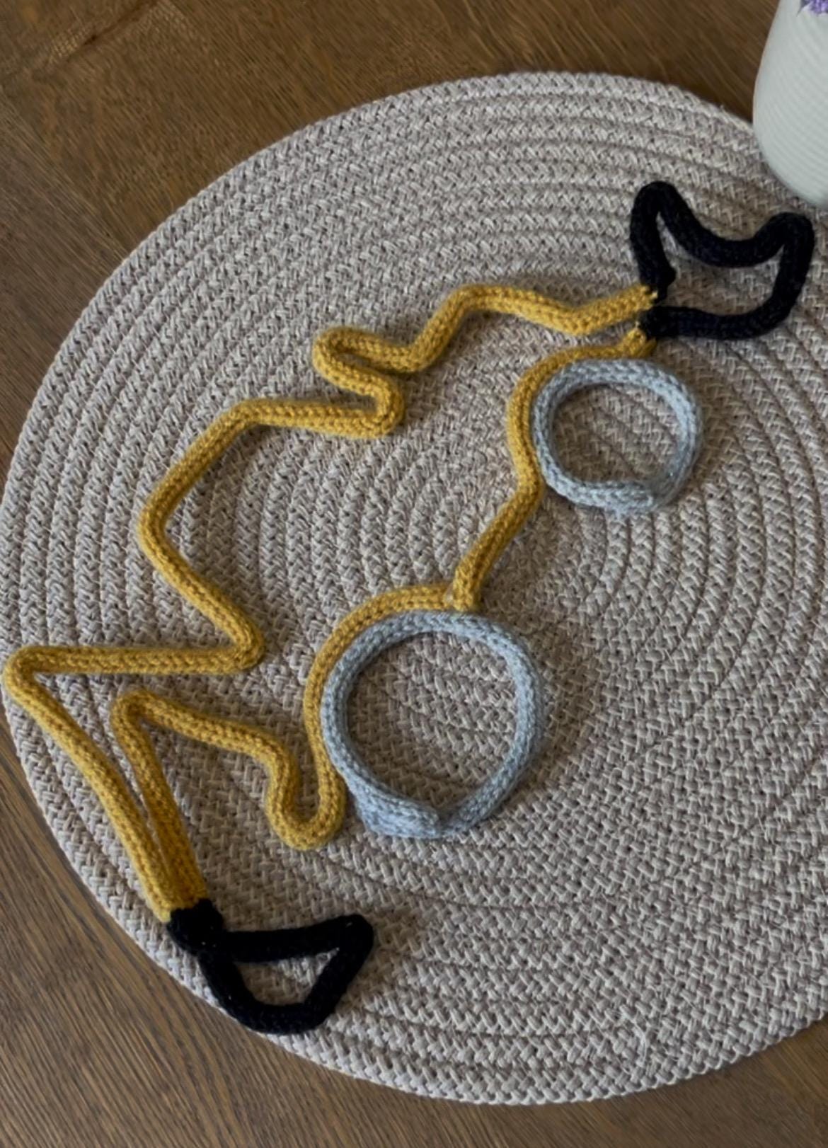Handmade Knitted Wire Digger Wall Decor - Kids Bedroom Decor