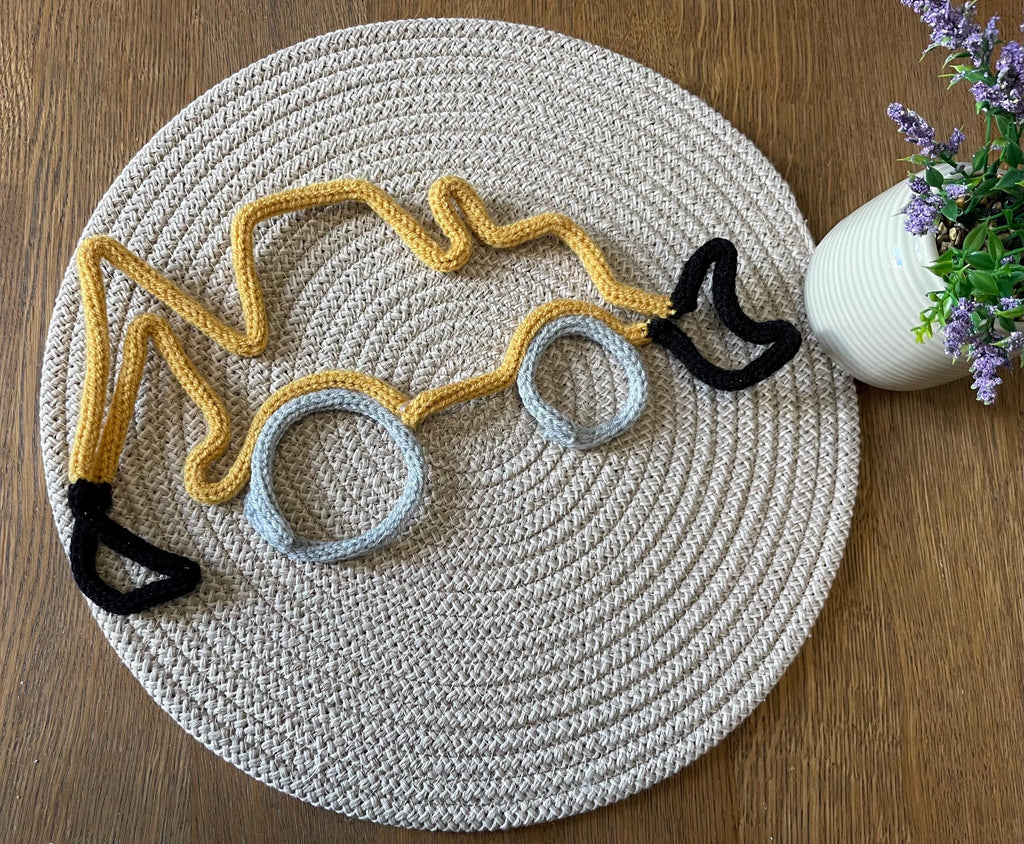 Handmade Knitted Wire Digger Wall Decor - Kids Bedroom Decor