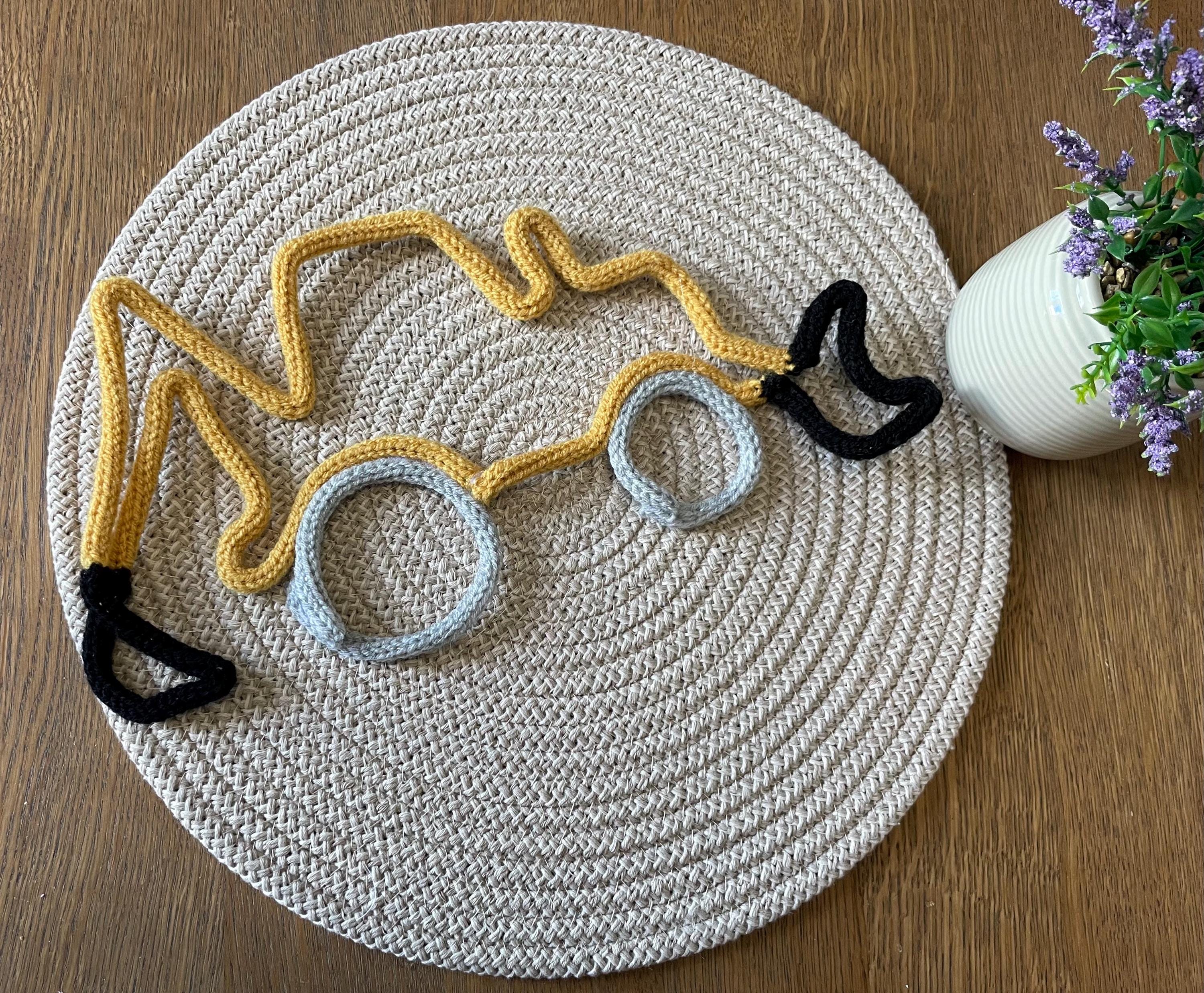 Handmade Knitted Wire Digger Wall Decor - Kids Bedroom Decor